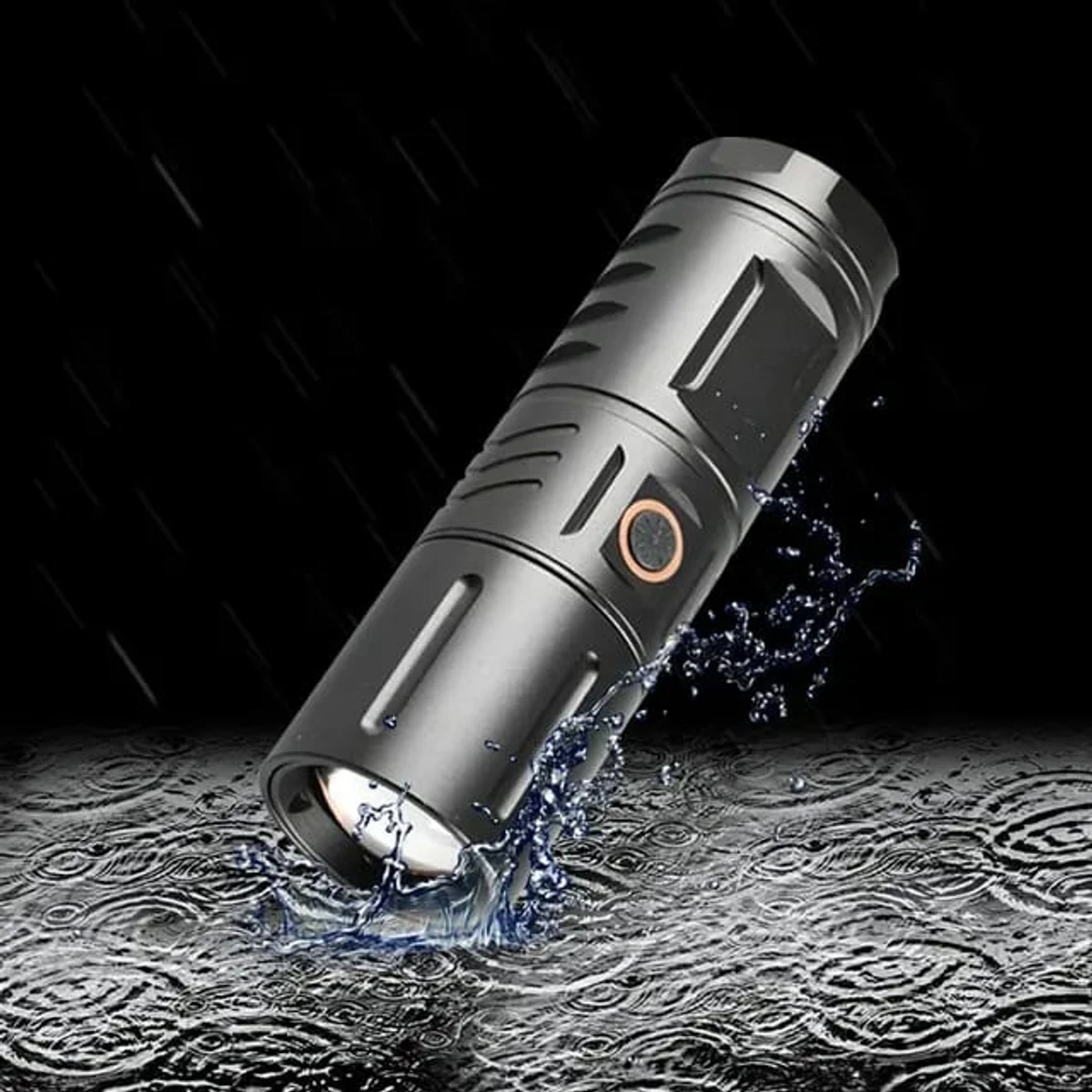 RECHARGEABLE LED TORCH LIGHT, WATERPROOF STRONG LED FLASHLIGHT WITH POWER BANK - Image 4