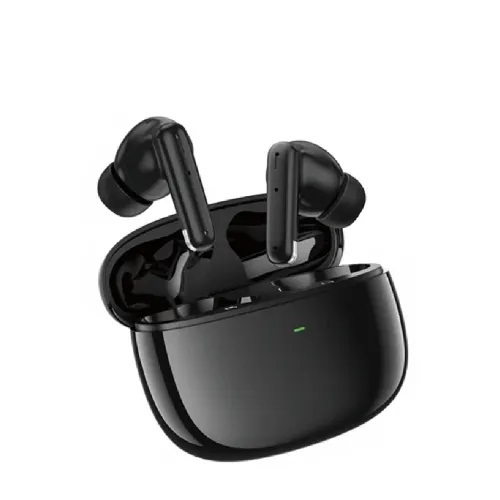 FONENG BL152 black True Wireless Earbuds with Active Noise Cancellation (ANC) and Environmental Noise Cancellation (ENC) in charging case.