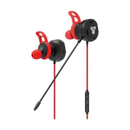 Fantech EG1 Wired Black and Red Gaming Earphone with dual microphone for mobile and PC gaming available at CartX.