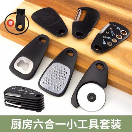 6-Piece Kitchen Gadgets Set – Melon, Garlic, Cheese, Pizza