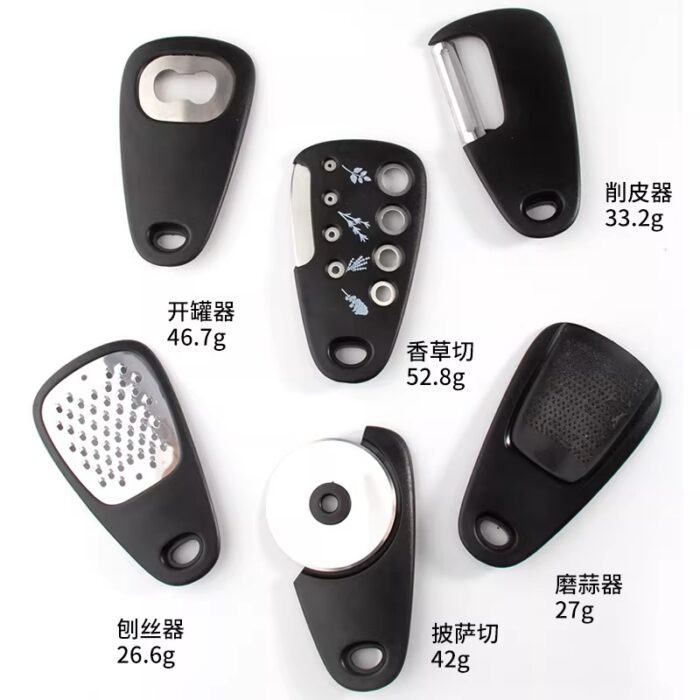 6-Piece Kitchen Gadgets Set – Melon, Garlic, Cheese, Pizza - Image 5