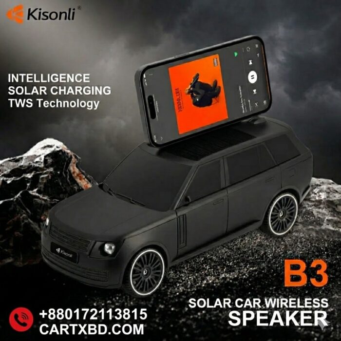 KISONLI B3 SOLAR Rechargeable CAR Bluetooth Speaker - Image 2