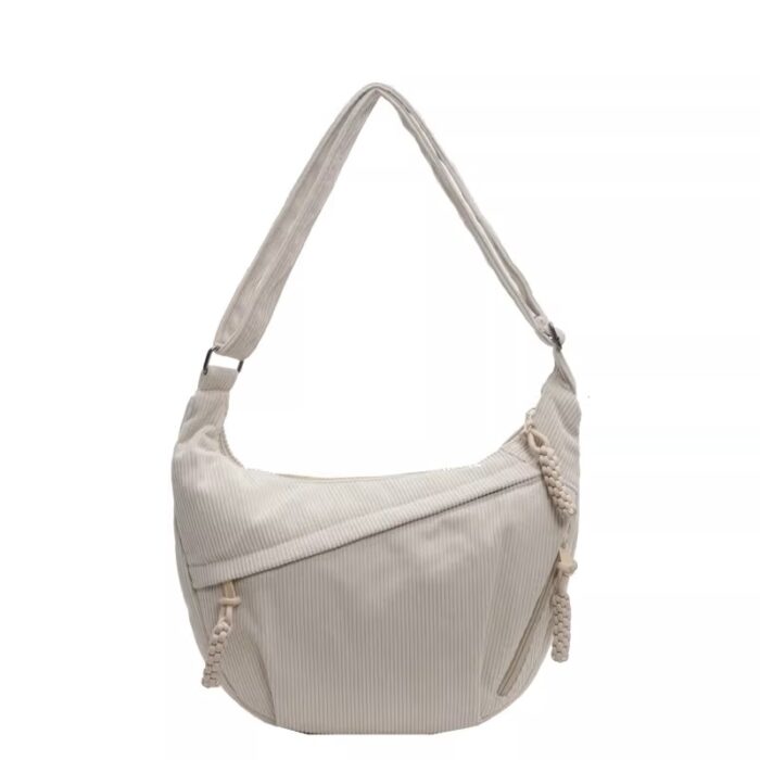 Corduroy Shoulder Bag Large Capacity Women Crossbody - Image 3