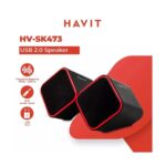 Havit SK473 USB 2.0 Black & Red Speaker - Image 2