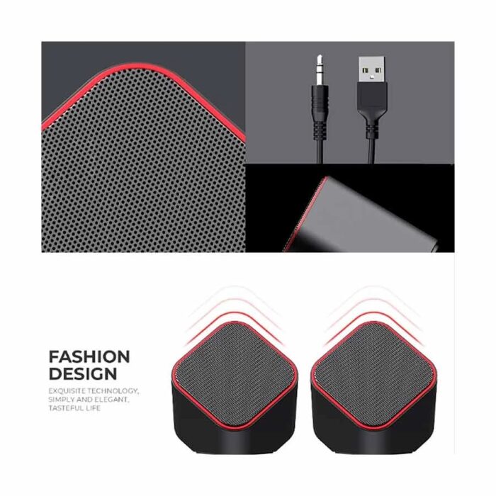 Havit SK473 USB 2.0 Black & Red Speaker - Image 3