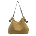 Large Capacity Pleated Shoulder Bag for Women - Image 8