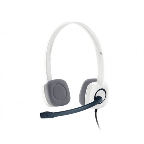 Logitech H150 Stereo Headset with dual port connection on white background