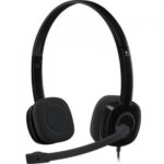 Logitech H151 Stereo Headset with single audio port displayed on a clean background