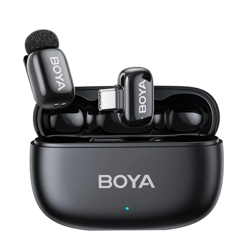 Boya Mini 2-06 2.4G wireless black microphone 1xRX USB-C 1xTX for Android iOS Cartx