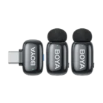 BOYA Mini 2-04 Wireless Microphone TX-2 RX-1 dual channel system for vlogging and content creation