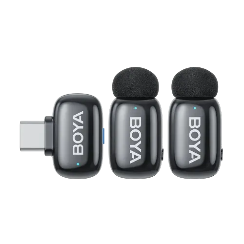 BOYA Mini 2-04 Wireless Microphone TX-2 RX-1 dual channel system for vlogging and content creation
