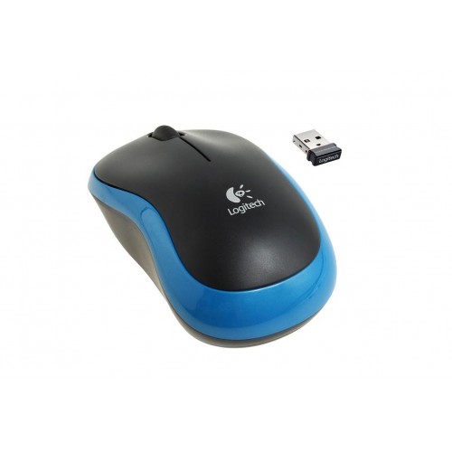 Logitech M185 Compact Wireless Mouse black color on white background