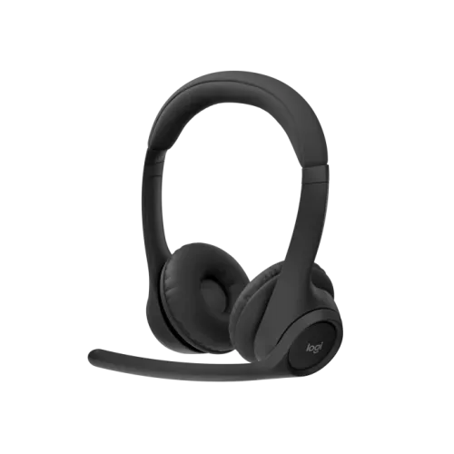 Logitech Zone 300 wireless Bluetooth headphone with noise-canceling mic, black color