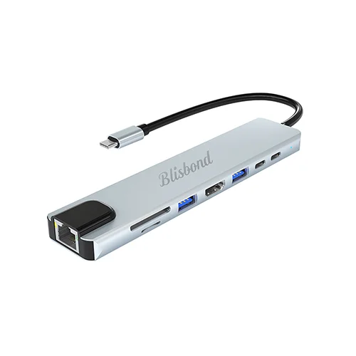 Blisbond DS03 8-in-1 USB-C Docking Station with 4K HDMI