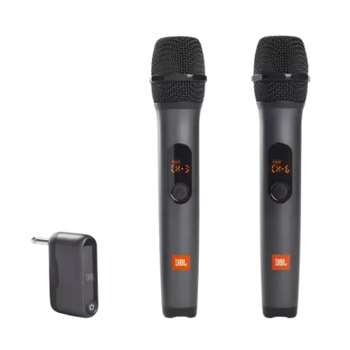 JBL Wireless Microphone set with two handheld wireless microphones and receiver