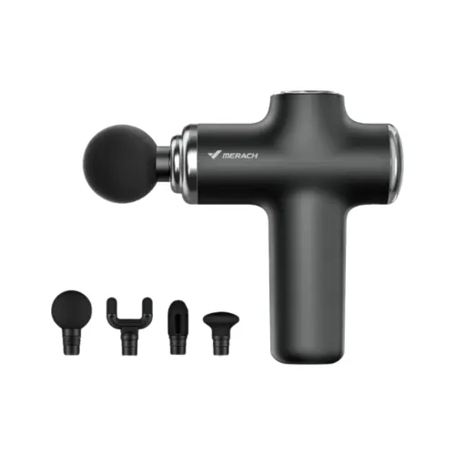 Merach MR-M010B2 9D Mini Massage Gun with four massage heads