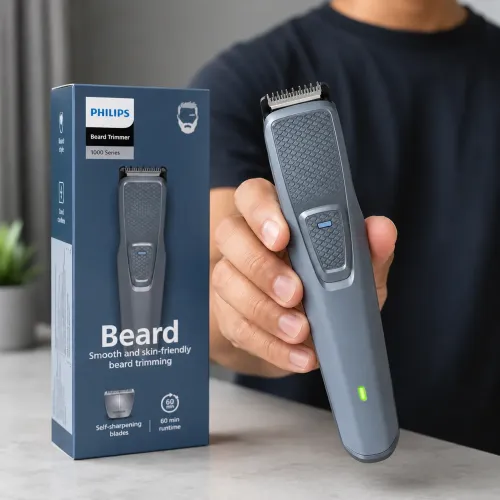 Philips BT1247/18 Beard Trimmer for Men with SkinProtect Comb