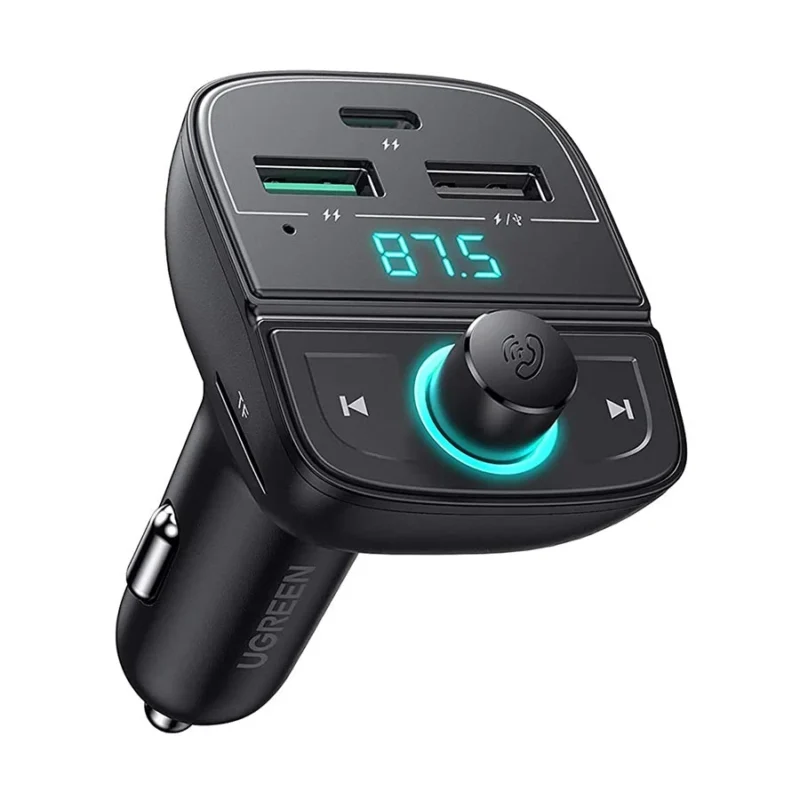 UGREEN CD229 80910 Car Charger with USB Type-C, Bluetooth and FM Transmitter