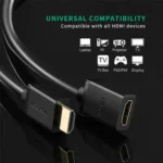UGREEN HD107 (10141) HDMI Male to Female Cable - 1M - Image 2