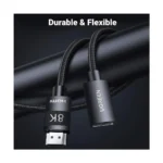 UGREEN HD151 (40400) HDMI 2.1 Male to Female, 0.5 Meter, Black Extension Cable # 40400 (8K) - Image 3