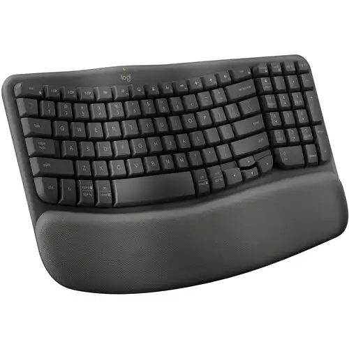 Logitech Wave Keys Wireless Ergonomic Keyboard with Palm Rest